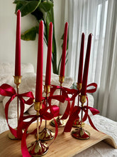 Load image into Gallery viewer, Vintage Gold Holders &amp; Satin Bow
