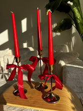 Load image into Gallery viewer, Vintage Gold Holders &amp; Satin Bow
