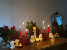 Load image into Gallery viewer, Vintage Gold Holders &amp; Satin Bow
