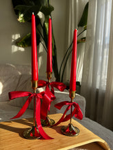 Load image into Gallery viewer, Vintage Gold Holders &amp; Satin Bow
